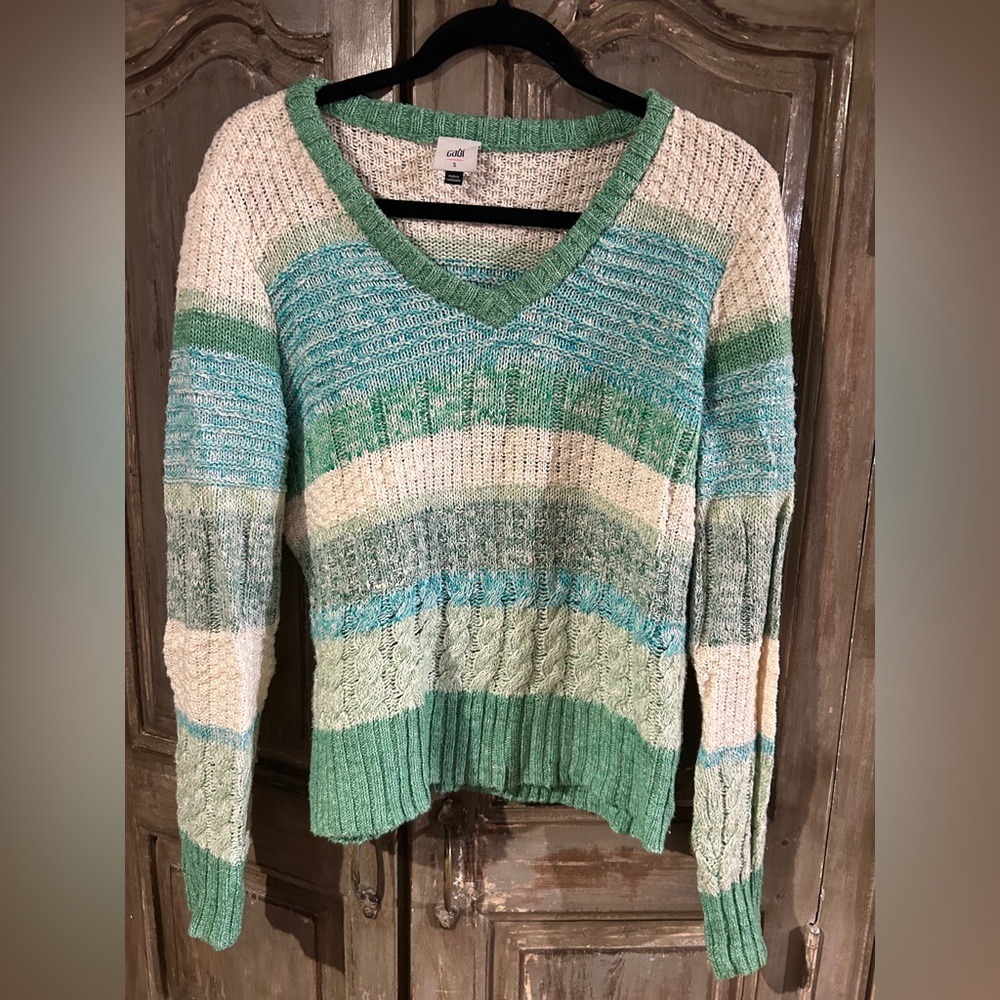 CAbi Mix Stitch V-Neck Sweater